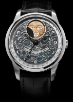 SCHAUMBURG WATCH MooN Landscape II Perpetual Moon ref. 1001.3[1] Hand Engraved Silver Dial